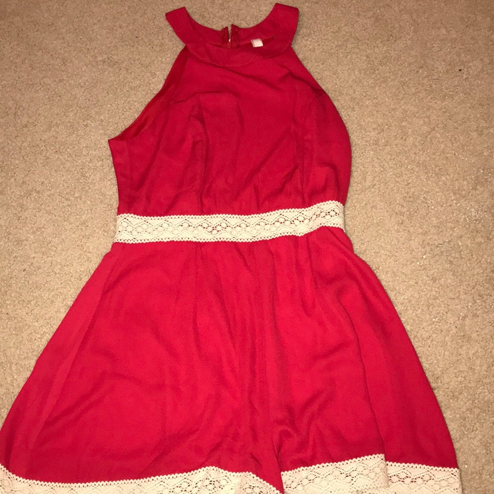 NWT Runway Seven red romper